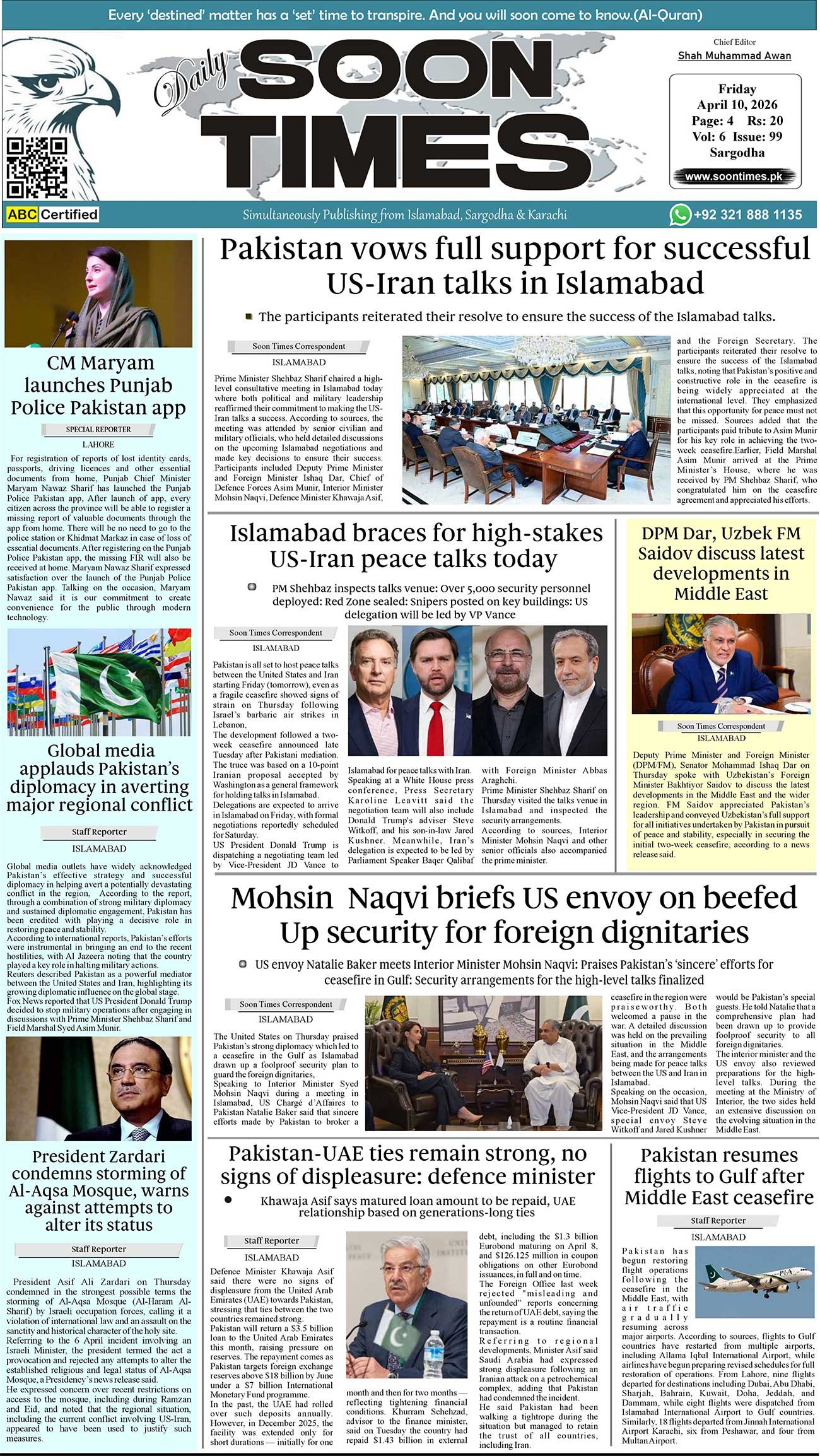 Daily Soon Times 10 April 2026