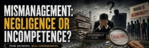 Mismanagement Negligence or Incompetence