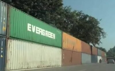 Islamabad containers blocked road traffic alert