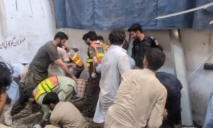 Collapsed school roof in Peshawar highlights urgent concerns over child safety and unsafe educational buildings in Pakistan.